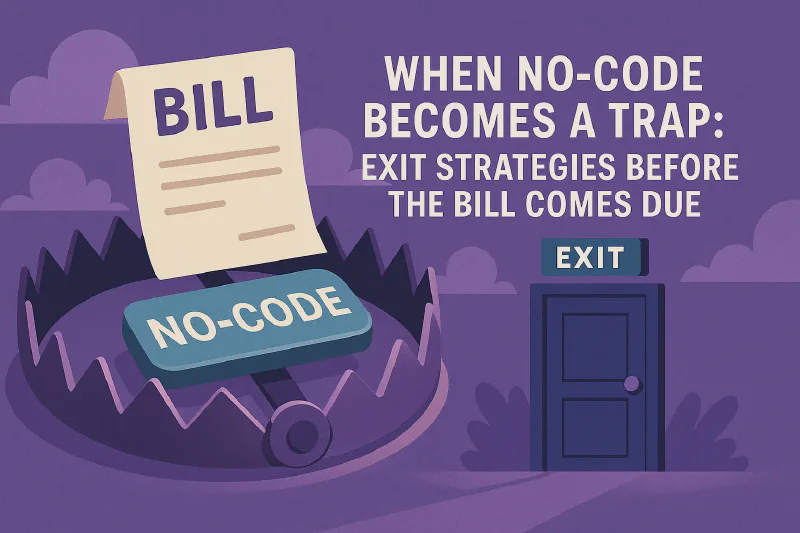 When No-Code Becomes a Trap: Exit Strategies Before the Bill Comes Due